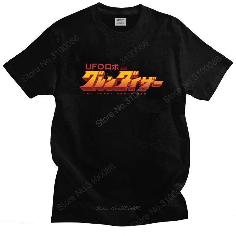UFO Roboter Grendizer Goldrake Logo Männer T Shirt Reine Baumwolle Tees Japanische Mecha Anime Goldorak T-shirts Kurzarm Sommer T-shirt