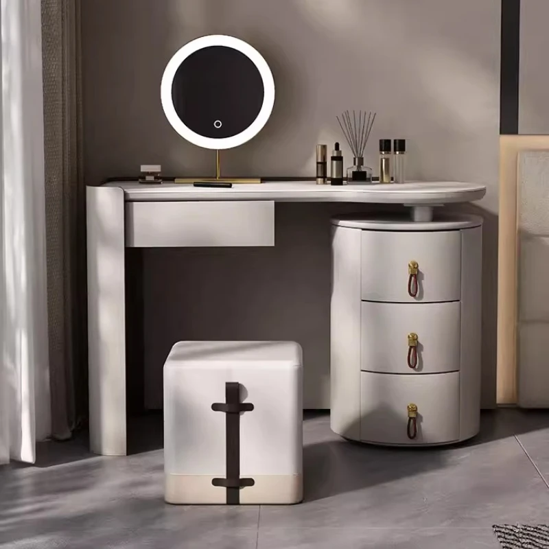 

Rock board cream wind solid wood Makeup vanity modern design illuminated makeup dressing table coiffeuse de chambre furniture