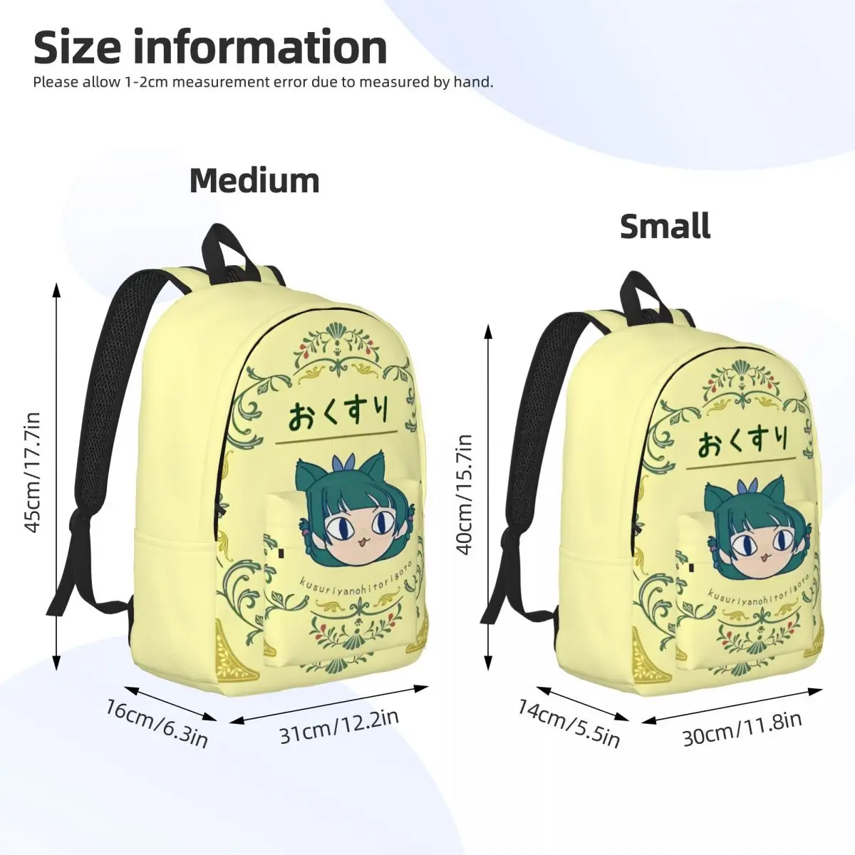 Maomao Anime Cool Zaino Outdoor High School Escursionismo Viaggi The Apothecary Diaries Zaino per uomo Donna Borse di tela universitarie