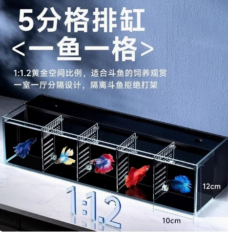 Ecological Self-cleaning Fish Tank - Multi-format Modular Partition Glass Aquarium with Built-in Filtration