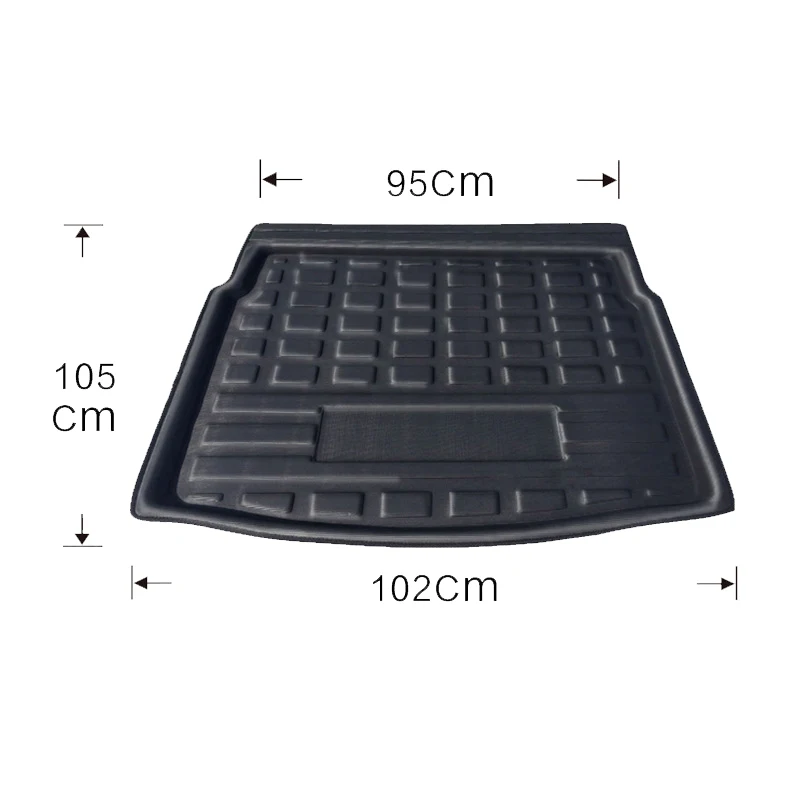 Trunk Mats for Volkswagen VW Tiguan L LWB Tiguan Allspace MK2 2016~2023 Car Rear Cargo Tray Trunk Organizer Rear Pad Accessories