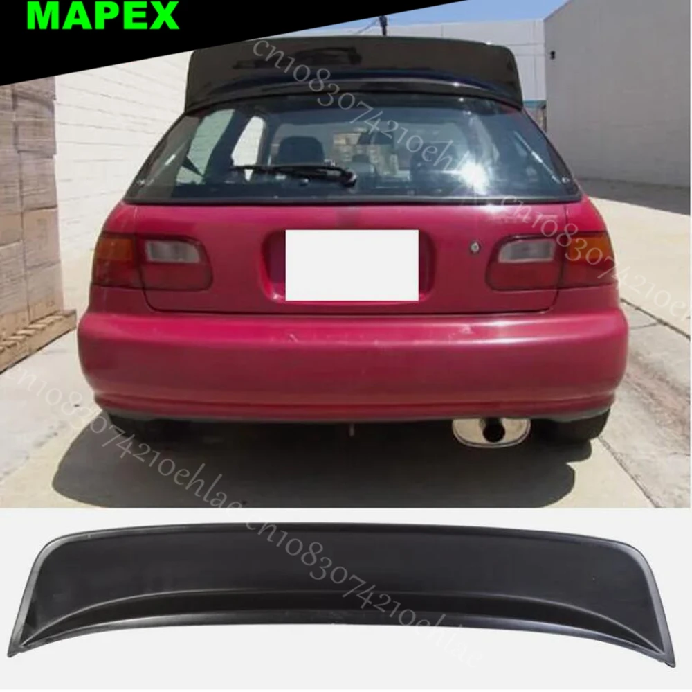 FRP Spoiler for Honda Civic Hatchback EG BYS JDM Style 1992 1993 1994 1995 Matte black