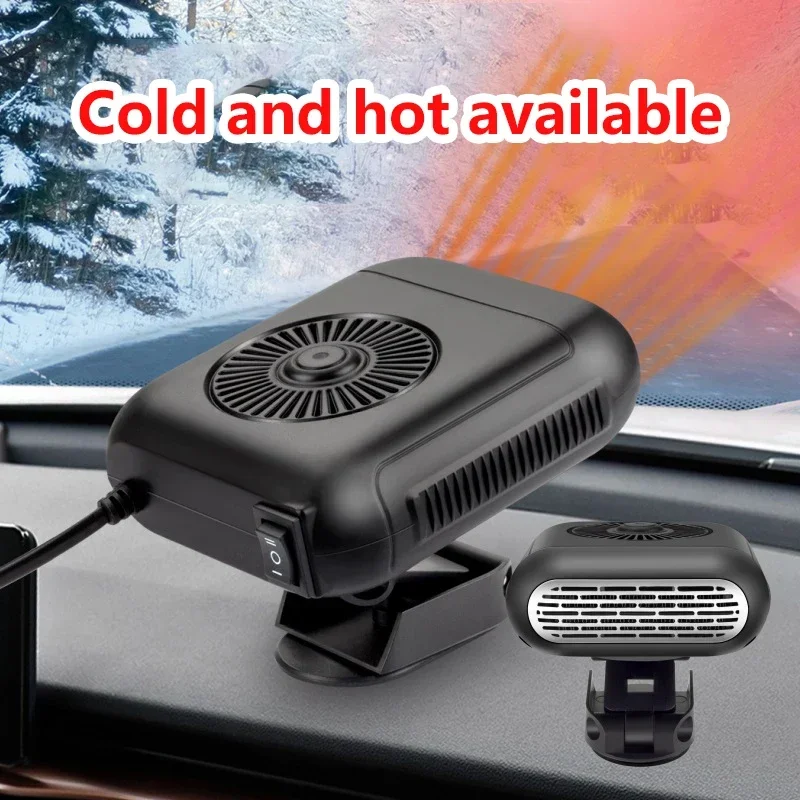 Car Heater 12V 24V Automatic Hot Air Blower Electric Fan Windshield Defogging Demister Defroster Rotation Powerful 2 in 1