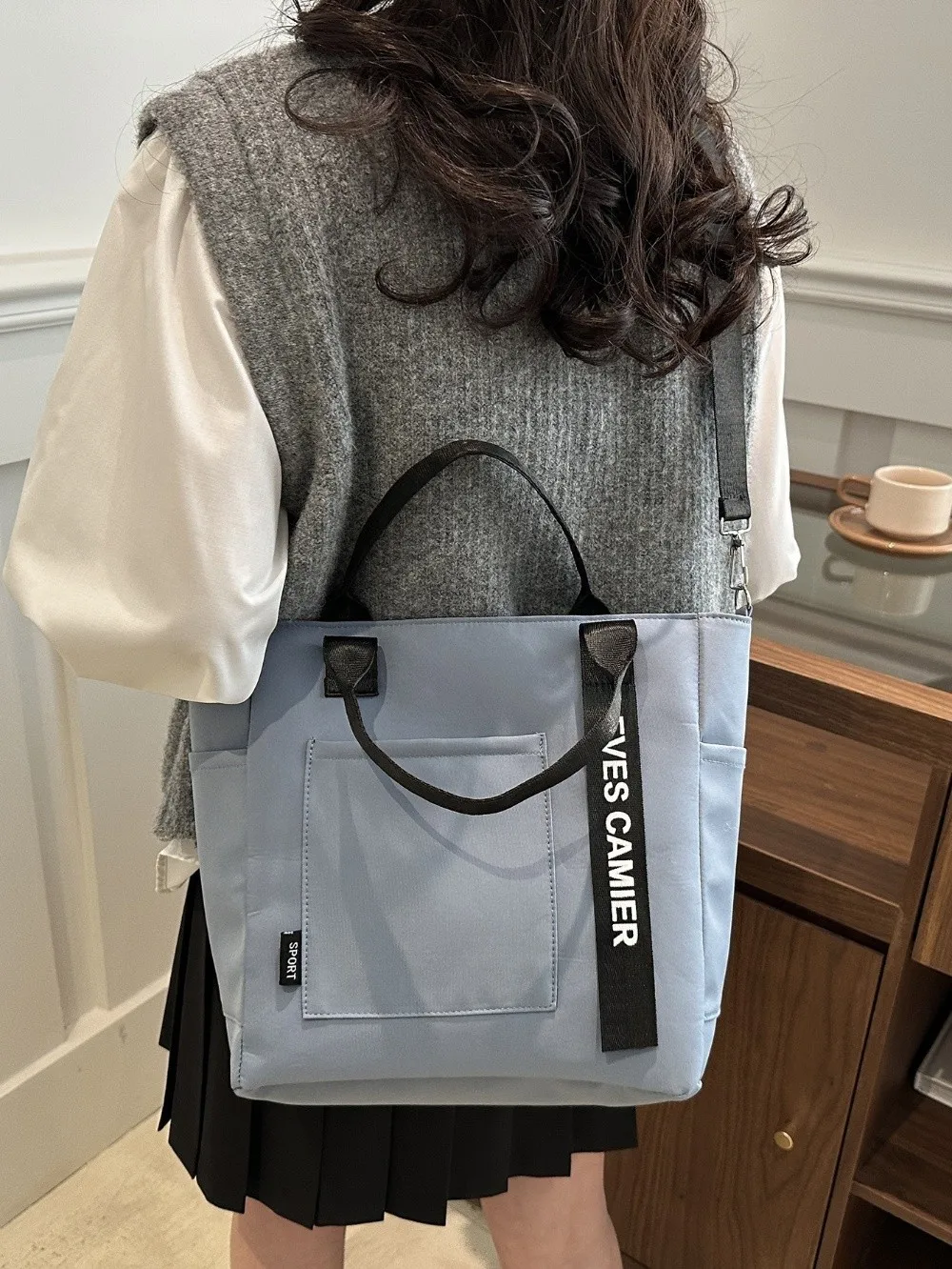 Langlebige Große Kapazität Schultertasche Wasserdichte Canvas Umhängetasche Tragetasche – Detail 17