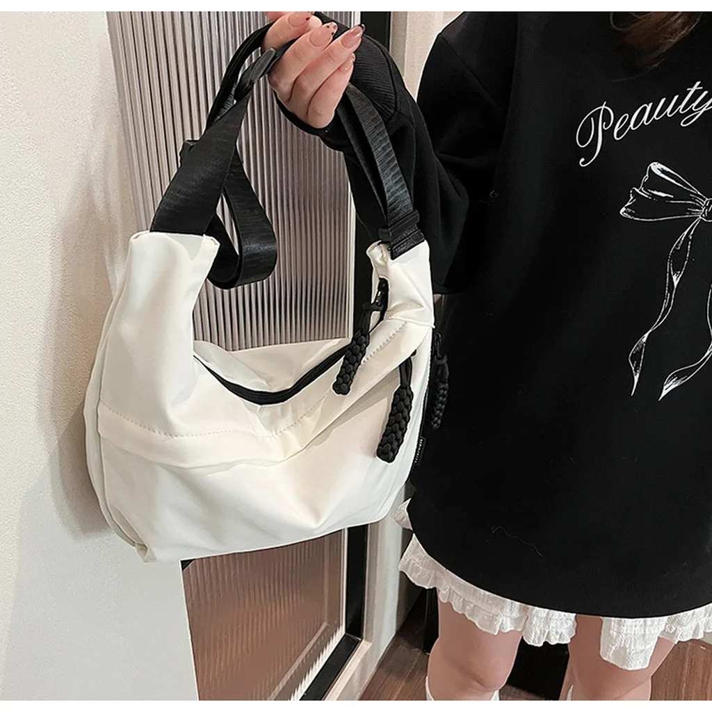 Casual Shoulder Tote Lightweight Oxford Fabric Crossbody Bag Women'S Crossbody Bag Minimalist Large Capacity Dumpling Bag