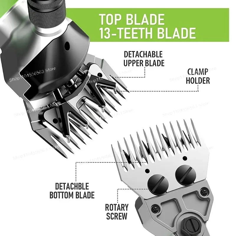 Professional Sheep Hair Cutter Machine Portable Cordless Battery Electric Clipper Shear Machine for Animal Goat Sheep Horse Wool