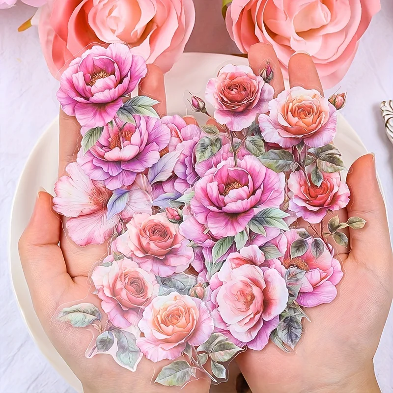 

30 pcs of Flowers and plants pattern stickers, suitable for DIY scrapbook and tent decoration fun, creative stationery stickers