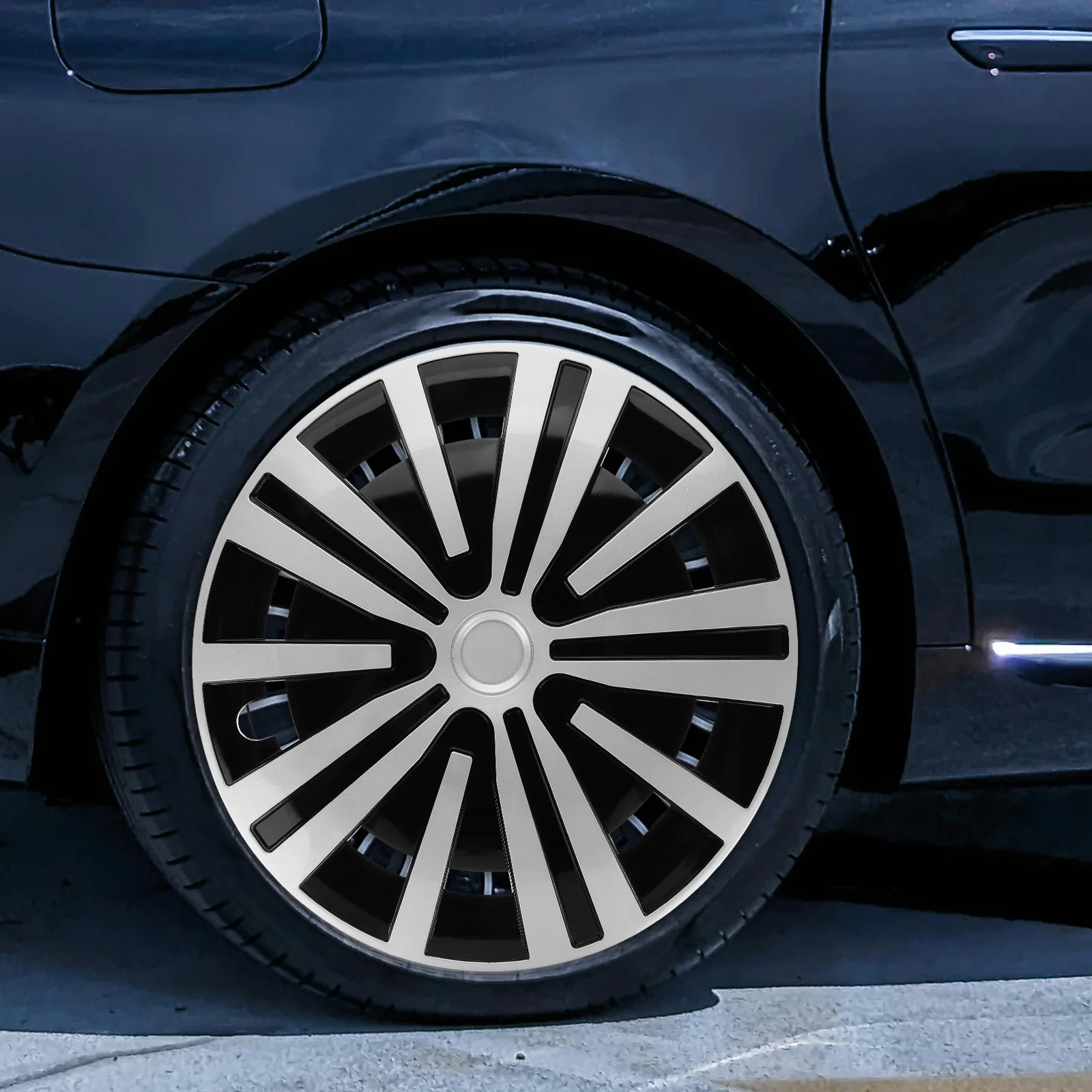 غطاء عجلة فولاذي مقاس 14 بوصة من Universal Hubcap ملحقات شاحنة السيارة حماية متينة غطاء محور مقطورة ذو مظهر عصري أنيق