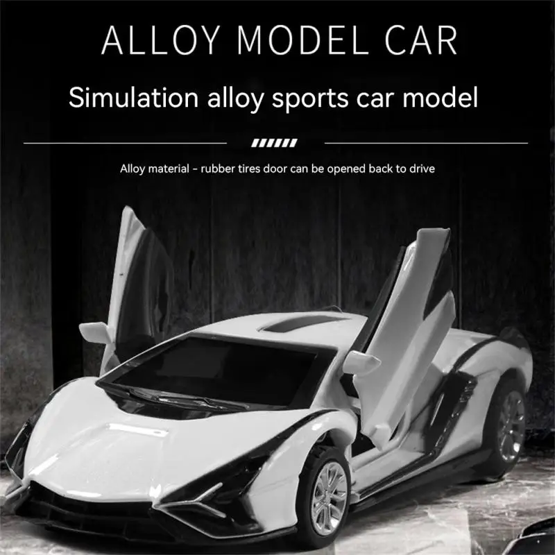 1:36 Alloy sports car model Die cast metal pull-back car model Children's toy collection boy birthday gift