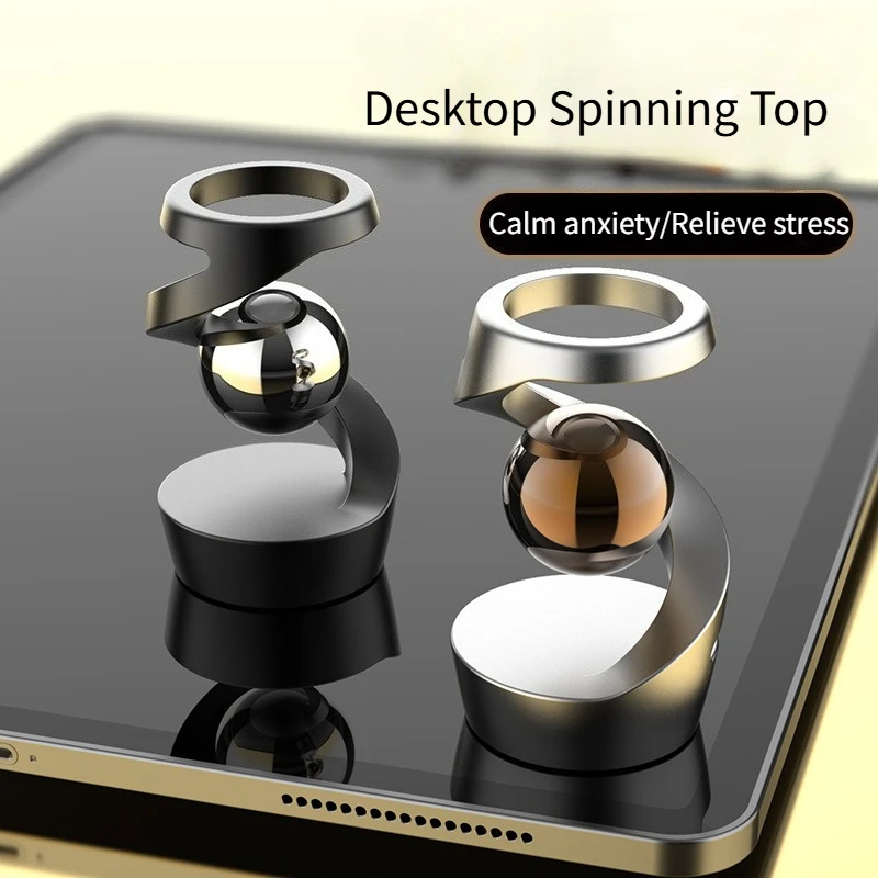 

Levitating Gyroscope Fidget Spinner Aluminum Alloy Minimalist Desktop Toy EDC Gadget for Adult Stress Relief Office Decor