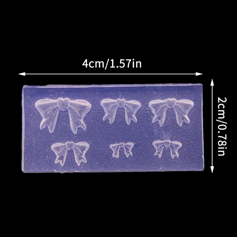 Strumenti per manicure Forniture artistiche Stampo per unghie in silicone per cartoni animati Fiocco Fiore Decorazioni per unghie Unghie Design fai da te Piastra per timbratura stereoscopica