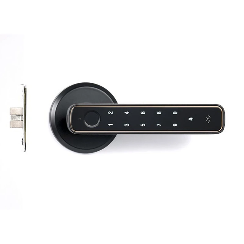 4-In-1 Smart Fingerprint Door Lock Handle Lock Tuya APP Remote Entry Door Lock For Home Office Apartment Bedroom Easy To Use