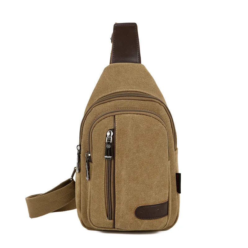 Bolso de pecho para Hombre, bandolera de lona, informal, deportiva