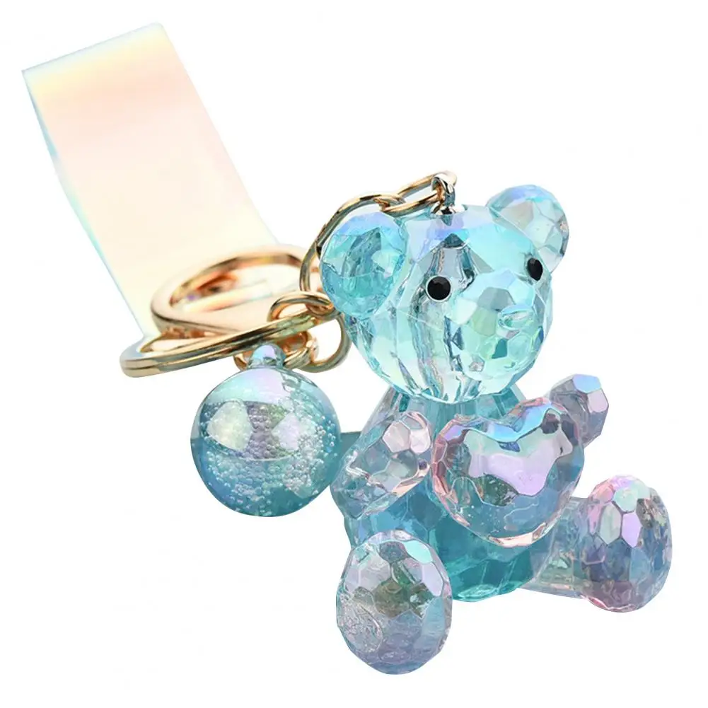 سلسلة مفاتيح على شكل دب أكريليك مع حقيبة ظهر ساحرة على شكل نجمة السكر، سلسلة مفاتيح على شكل حيوان لطيف هدية للنساء والفتيات