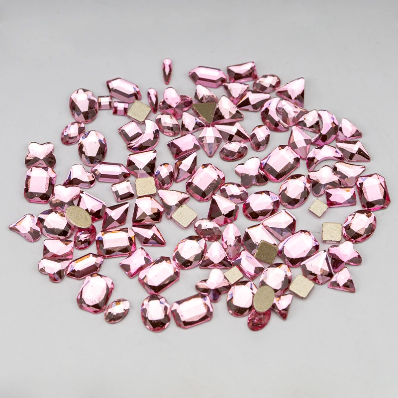 VDD Neueste Gemischte Formen Glas Kristall Strasssteine Flache Rückseite Glitzersteine für Nagelkunst DIY Dekorationen – Detail 9