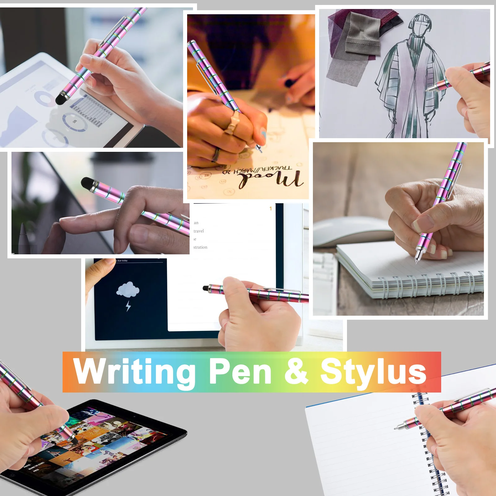 Magnetic Metal Fidget Pen With Colorful Magnet Balls Multifunctional Deformable Decompression Writing Pen Eliminate Pressure Pen