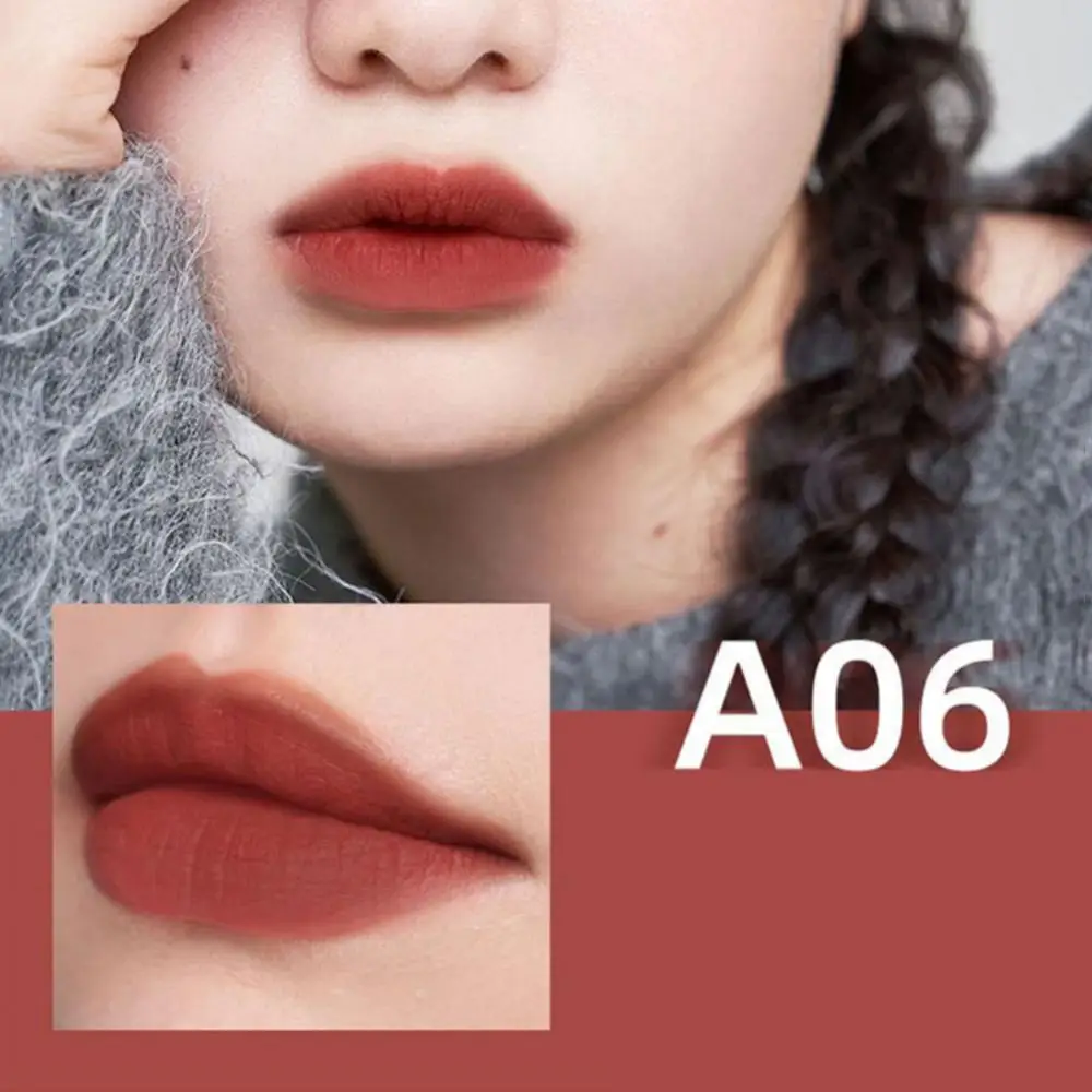 6 Colors Velvet Matte Lip Mud Liquid Lipstick Waterproof Lip Gloss Long Lasting Non-stick Cup Sexy Women Lip Glaze Cosmetic