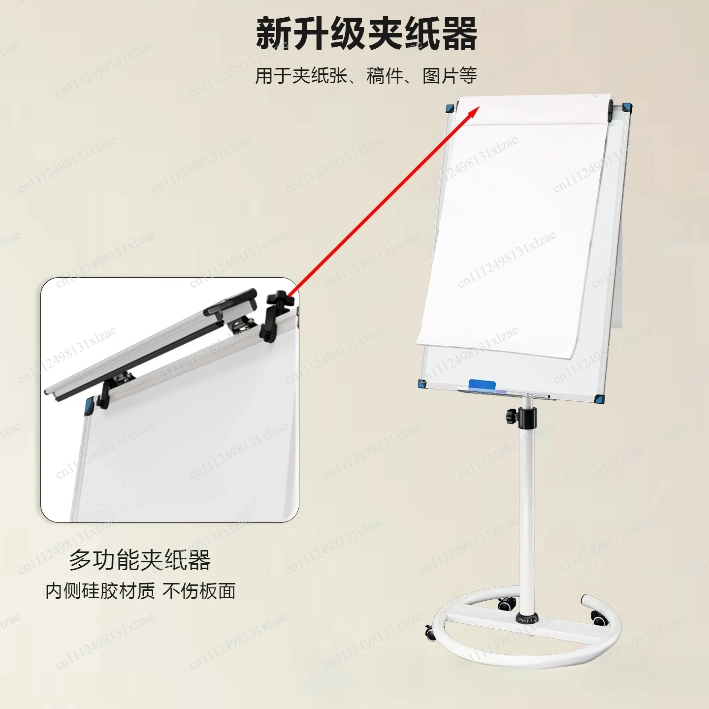 Magnetic Tempered Glass Mobile Whiteboard - Rolling Disc Base Office Blackboard for Home & Business Use