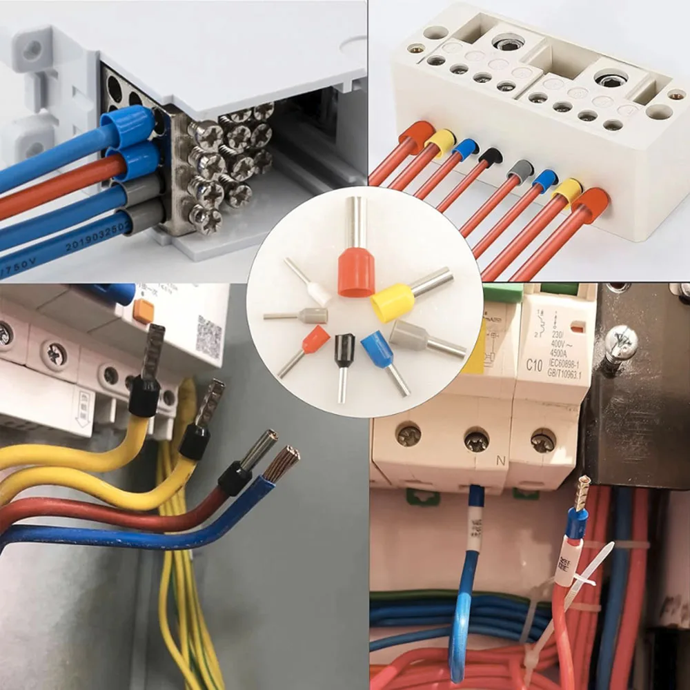 900-teiliges Aderendhülsen-Set AWG 22-7 Steckverbinder Sortiment Kupfer-Crimpklemmen Isolierte Kabelendklemmen – Detail 7