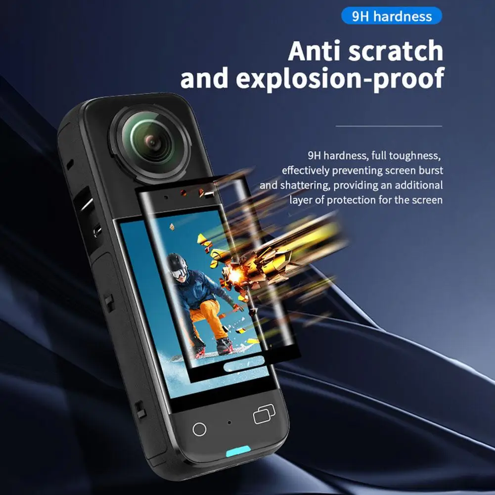 For Insta360 X5 HD Tempered Glass Screen Protector Anti-fingerprint Screen Glass Protective Soft Film Camera Accessories