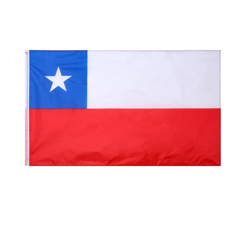 EOODLOVE Chile Flag Polyester Flag 90×150cm Large Chile Flag Indoor and Outdoor Hanging Decorative Flag