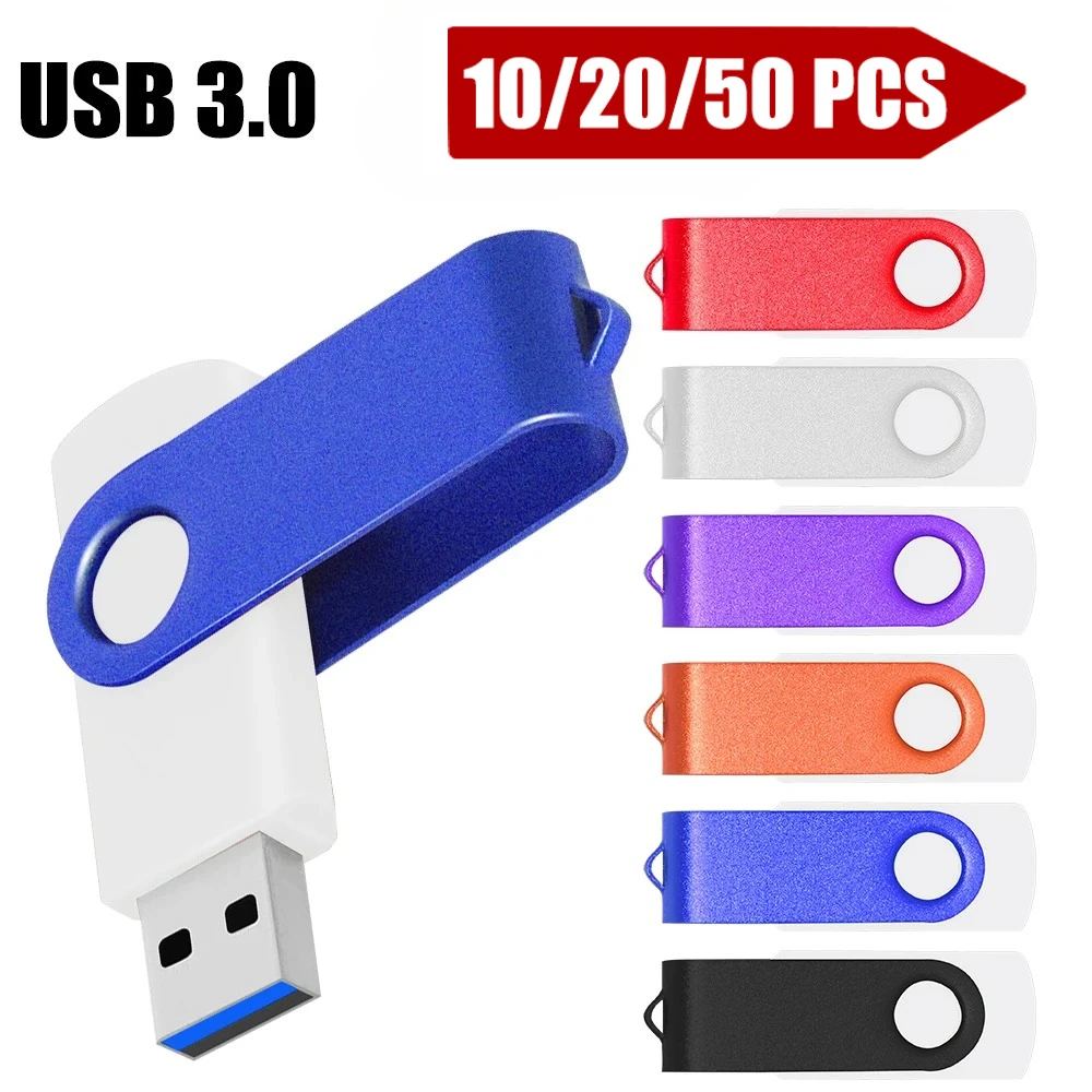 

10/20/50 шт. высокоскоростной мини-USB 3.0 флэш-накопитель 128 ГБ вращающийся флэш-накопитель 64 ГБ красный флэш-накопитель черный U диск 16 ГБ 32 ГБ