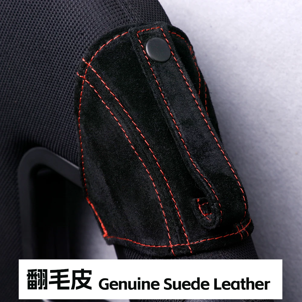 Echter Wildleder-Autositzgurt-Halter und -Schutz, Gurtführer aus Wildleder – Detail 3