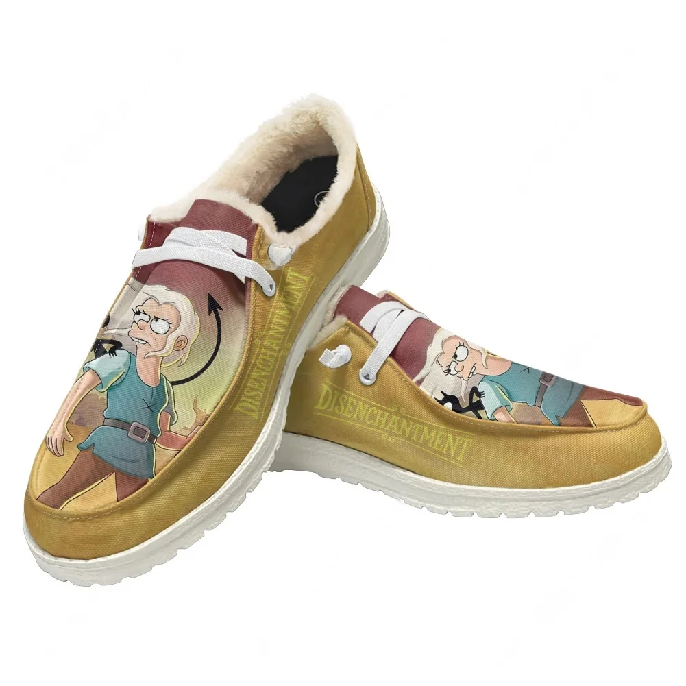 

Плюшевые тапочки Disenchantment для мужчин, женщин и подростков, теплые, для дома и улицы, высококачественная легкая обувь, индивидуальный пошив