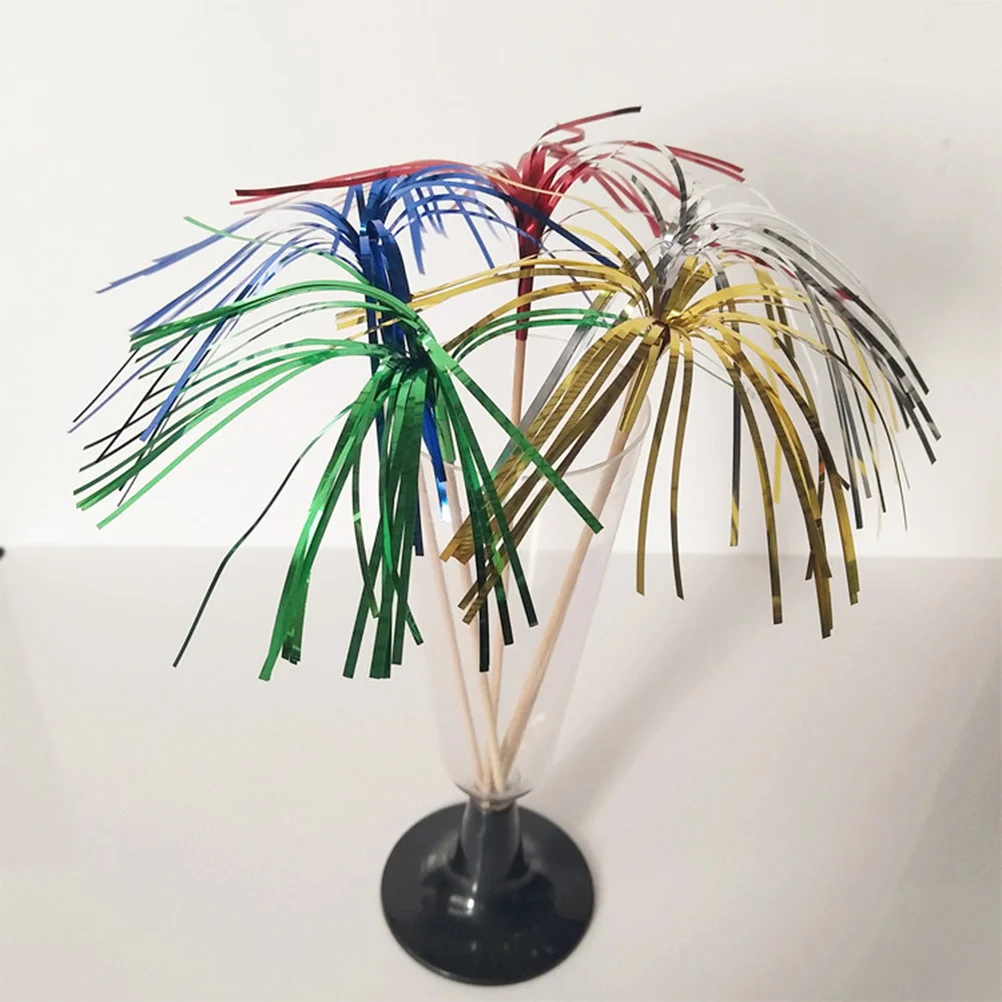 400 Pcs Fireworks Cocktail Decorative Firworkwork Food Troppers Handmade Bamboo Toothpicks Martini