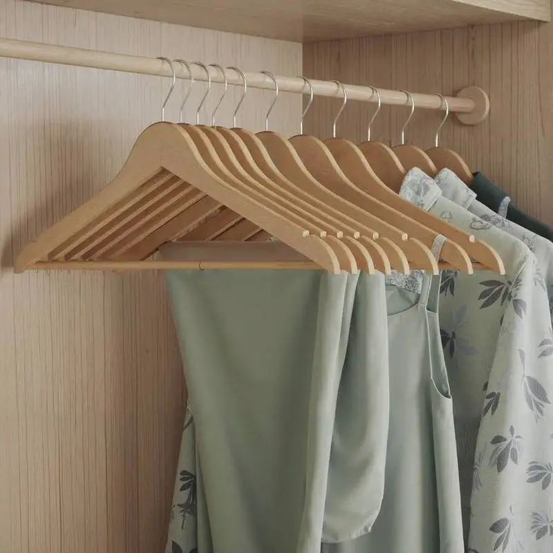 Clothes hangers (30 pcs), slim wooden hangers, 0.8 thin, 360 °   Rotatable hook, birch wood