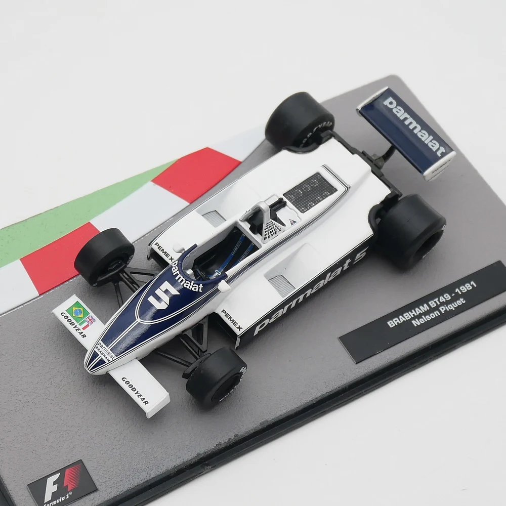 Ixo 1:43 Racing Nelson Piquet 1981 Brabham BT49 Diecast Car Model Metal Toy Vehicle