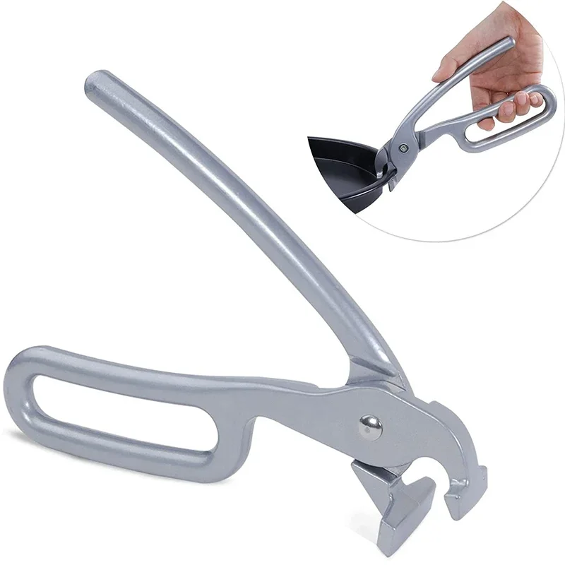 Pizza Pan Gripper Cast Aluminum Anti-Scald Baking Pan Gripper Bowl Pot Plate Pizza Oven Pliers Gripper Clamp Clip