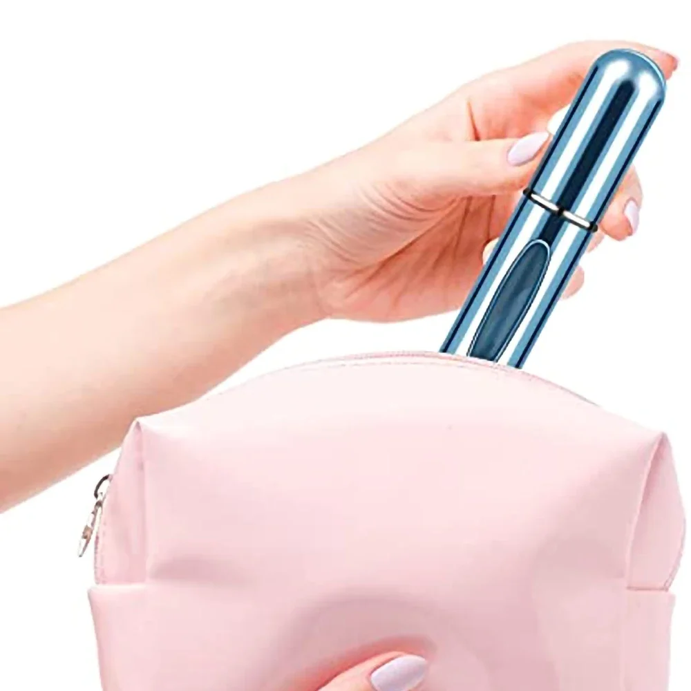 Mini botella de Perfume recargable de 5ml con bomba de aroma en aerosol, contenedor de cosméticos vacío, botella atomizadora para herramienta de