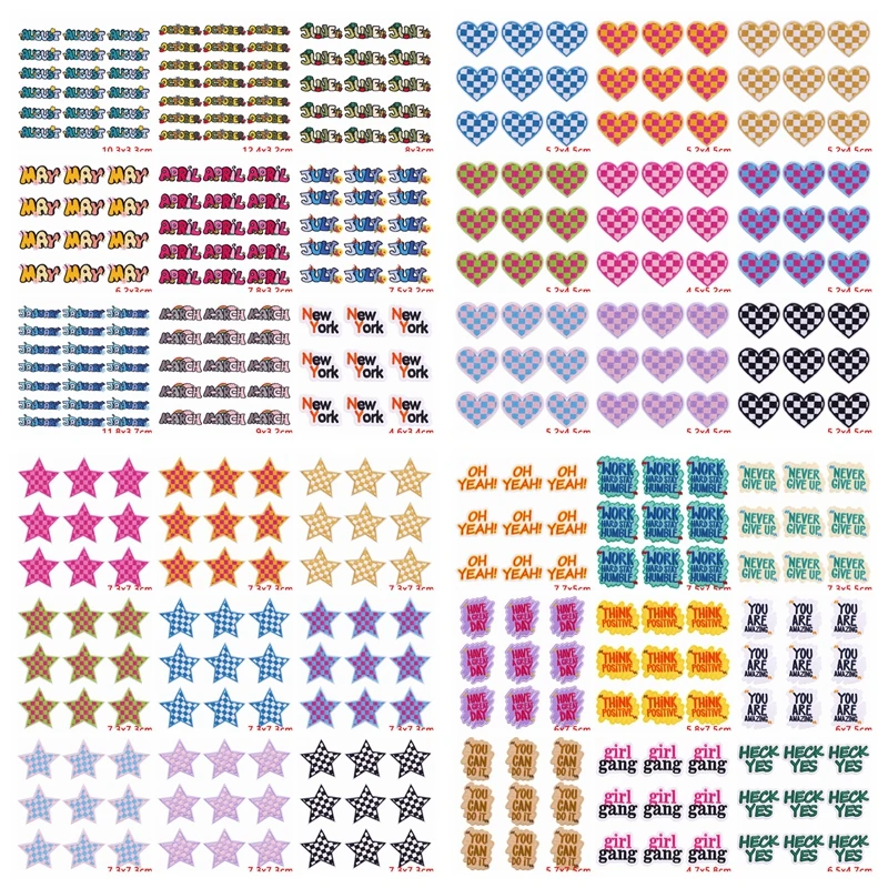 Parches bordados letras corazón estrella – Decorativos para ropa - imagen 4