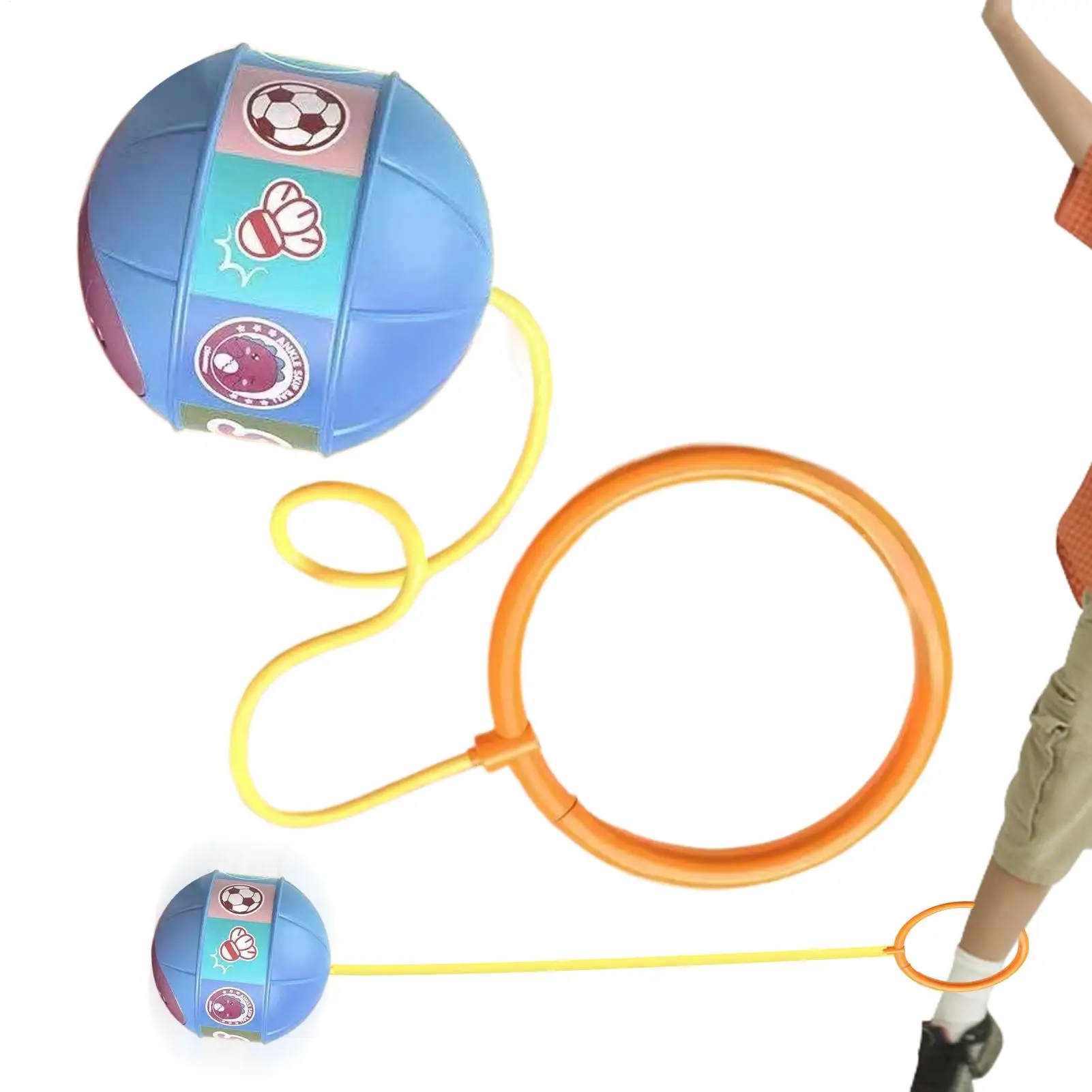 

Skip Ball Ankle Toy LED Glowing Bouncing Ankle Skip Ball Training Fitness Sports Toys For Teens Kids Adults Youth Home School