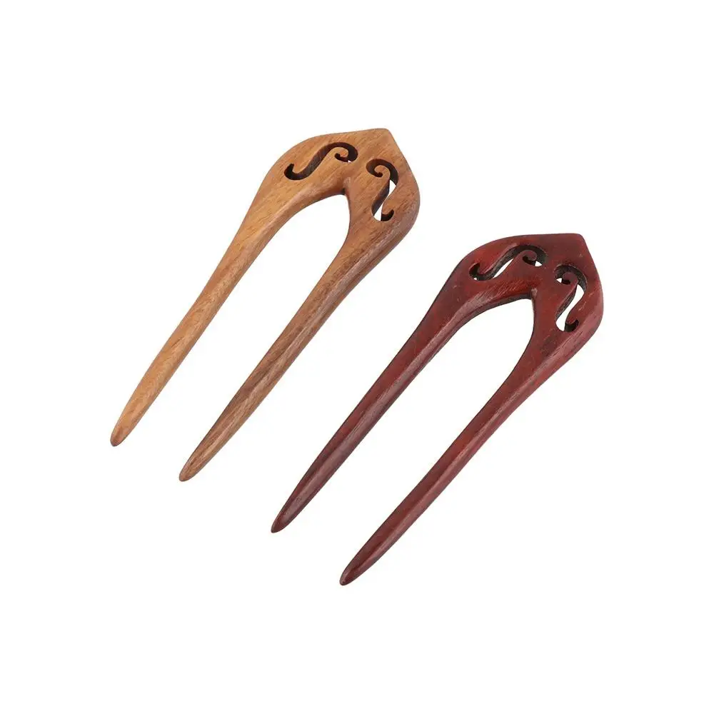 

Cheongsam Wood Black Sandalwood Girl Hair Accessories Wooden Hairpin Chinese Style Headwear Hanfu Hair Sticks U Shape Hairpin