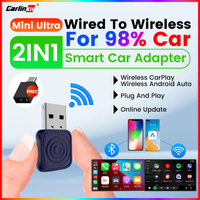 Mini Ultra CarlinKit 5.0 Wired To Wireless Adapter Wireless Android Auto Wireless CarPlay USB Dongle For iPhone Android Phone