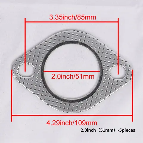 1/5 पीस कार एग्जॉस्ट डाउनपाइप फ्लैंज गैस्केट 51/55/60/63/70/76 मिमी एग्जॉस्ट पाइप इनटेक ट्यूब गैस्केट 2.0/2.16/2.36/2.5/2.75/3.0 इंच 10 best sales निकास गैसकेट - №4