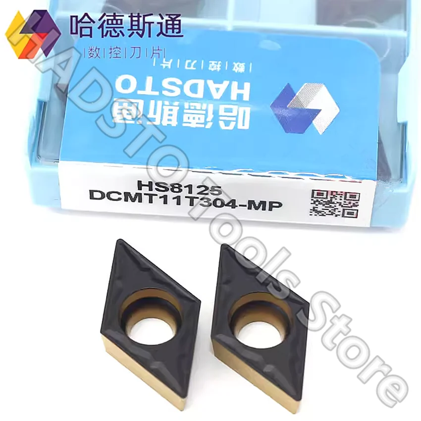 

DCMT11T304-MP HS8125/DCMT11T308-MP HS8125 DCMT32.51 DCMT32.52 HADSTO CNC carbide inserts Turning inserts For Steel 10pcs/box