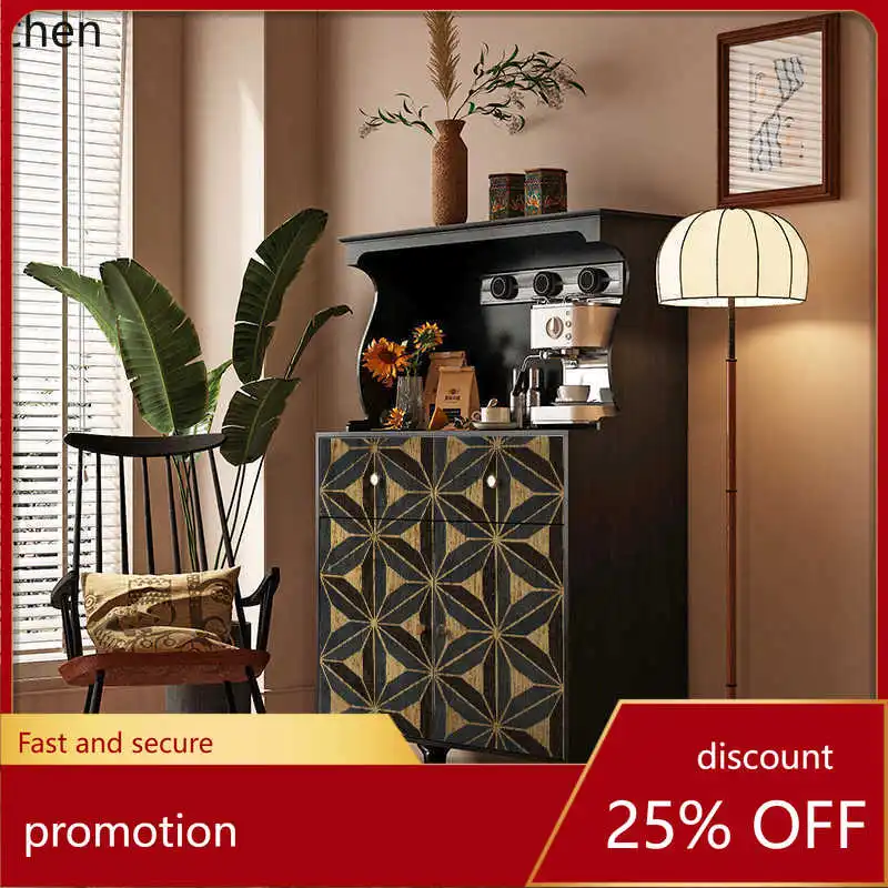 

ZML Living Room Side Cabinet Storage Island Cabinet Integrated Entryway Tea Storage Cabinet
