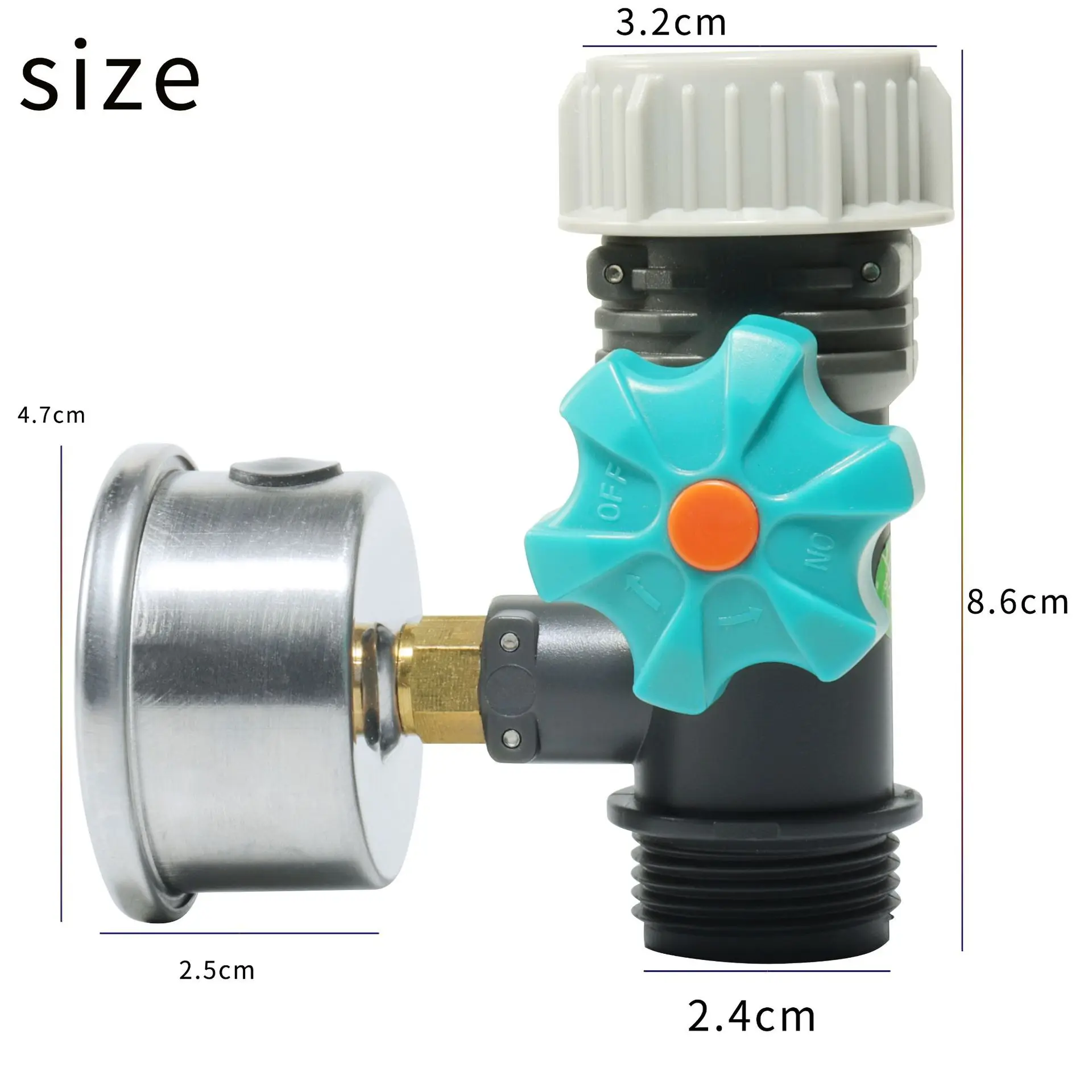 Adjustable Water Pressure Regulator Valve Intelligent Sprinkler Pressure Gauge Greenhouse Garden Irrigation Watering Controller