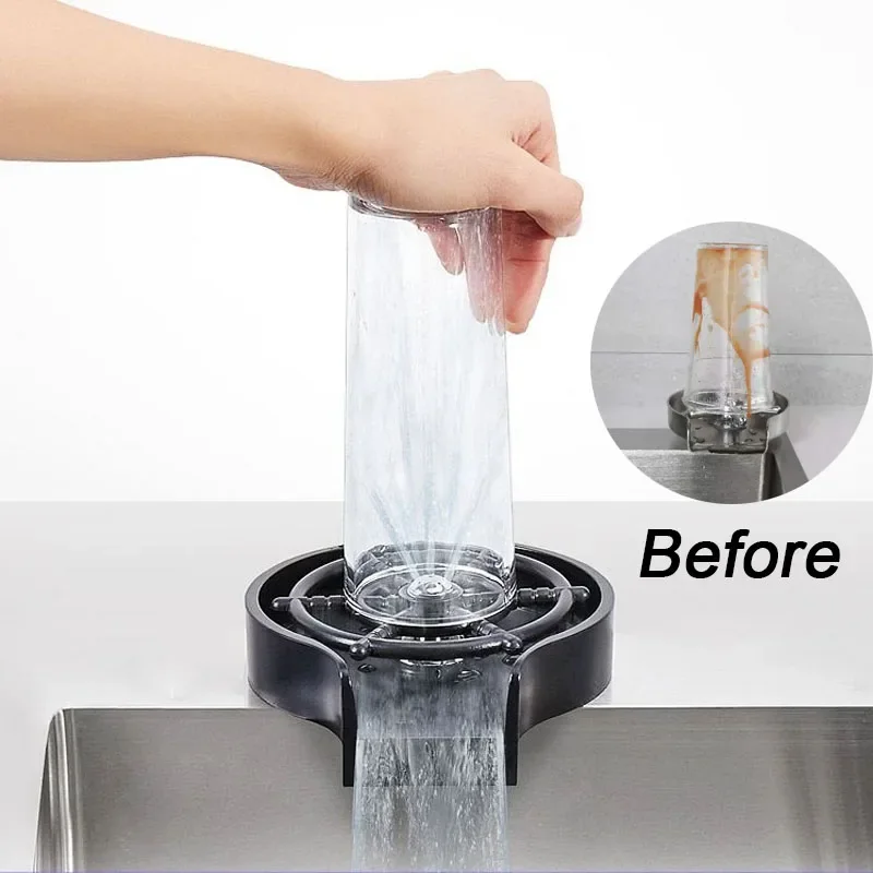 Glass Tools Glasses Coffee Pitcher Bar Washer High Rinser Sink For Pressure Cup Bottle Tea Washing Automatic Cleaner Kitchen