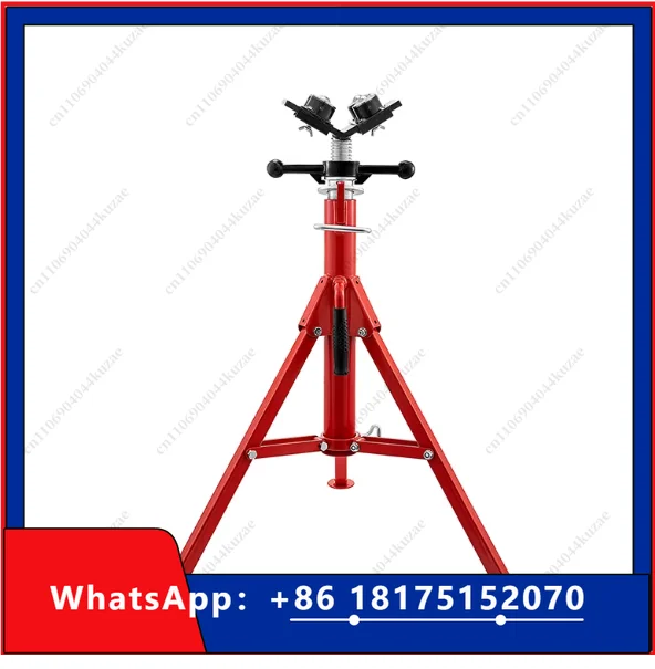 HLH Steel Tripod Pipe Chain Vise 1/8-5in Capacity Foldable Legs Tri-Stand Bench Vice for Fixing Supporting Bending Metal Pipes