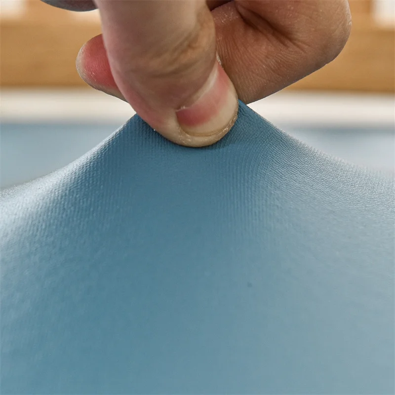 Wasserdichter Stuhlkissenbezug für Küche, Esszimmer, Ledersitzbezug, Esszimmerstuhl-Sitzkissenbezug, einfarbig – Detail 27