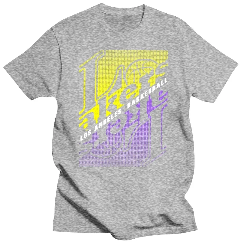 2025 new model Laker Nation T-shirt Los Angeles LA Tee 100% Cotton Adult MensNew
