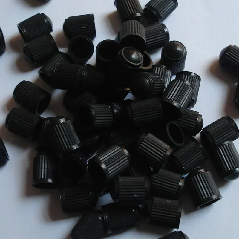 50Pcs Car Auto Truck Wheel Tire Valve Air Dust Cover Stem Cap Black Plastic Universal Car Accessories