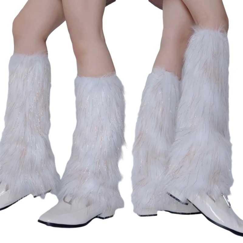 Faux Furs Leg Warmer Winter Warm Furs Boot Cuffs Cover,Party Costumes Shoe Cover Drop Shipping