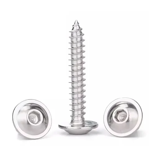 Imagen 2 del producto M3 M4 M5 M6 M8 cabeza de botón con almohadilla tornillos autorroscantes con casquillo hexagonal cabeza redonda con tornillos de junta acero inoxidable 304