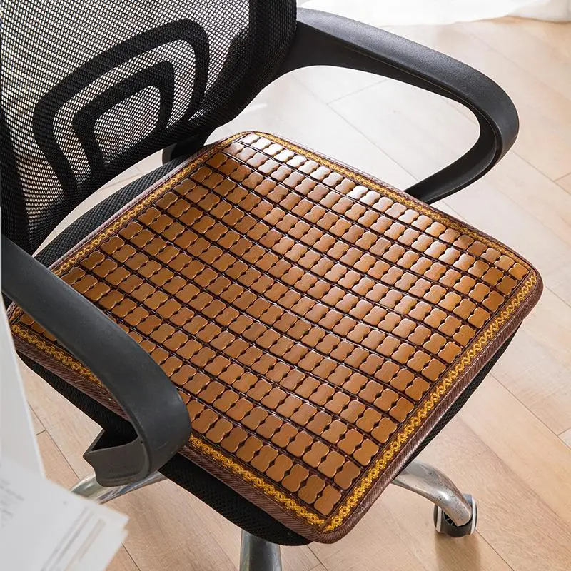 summer-breathable-office-car-bamboo-mat-chair-pad-cooling-pad-assorted-sizes-for-office-chair-car-cushion-beauty-butt-pad
