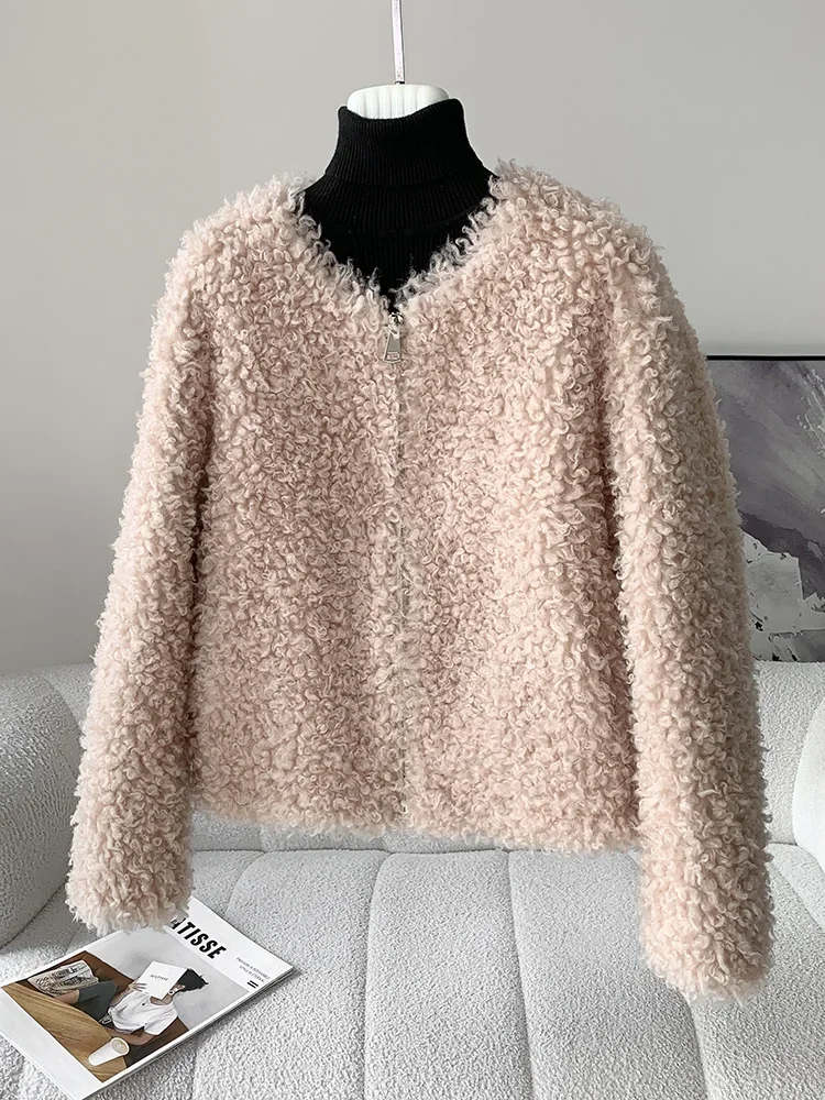 Nuovo cappotto di pelliccia di tosatura delle pecore per donna in autunno e inverno, stile alla moda e profumato, temperamento giovanile e caldo